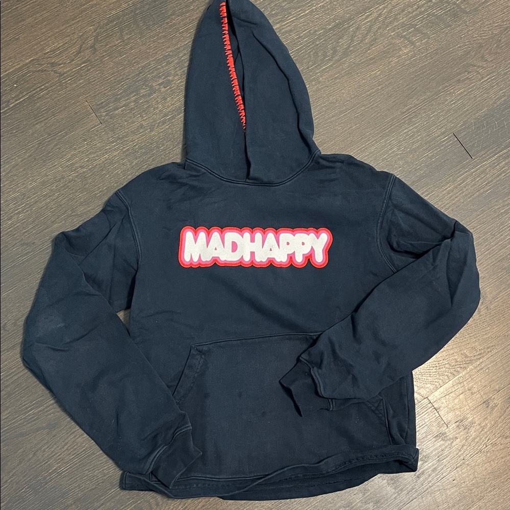 Madhappy Navy Hoodie with Red Accents